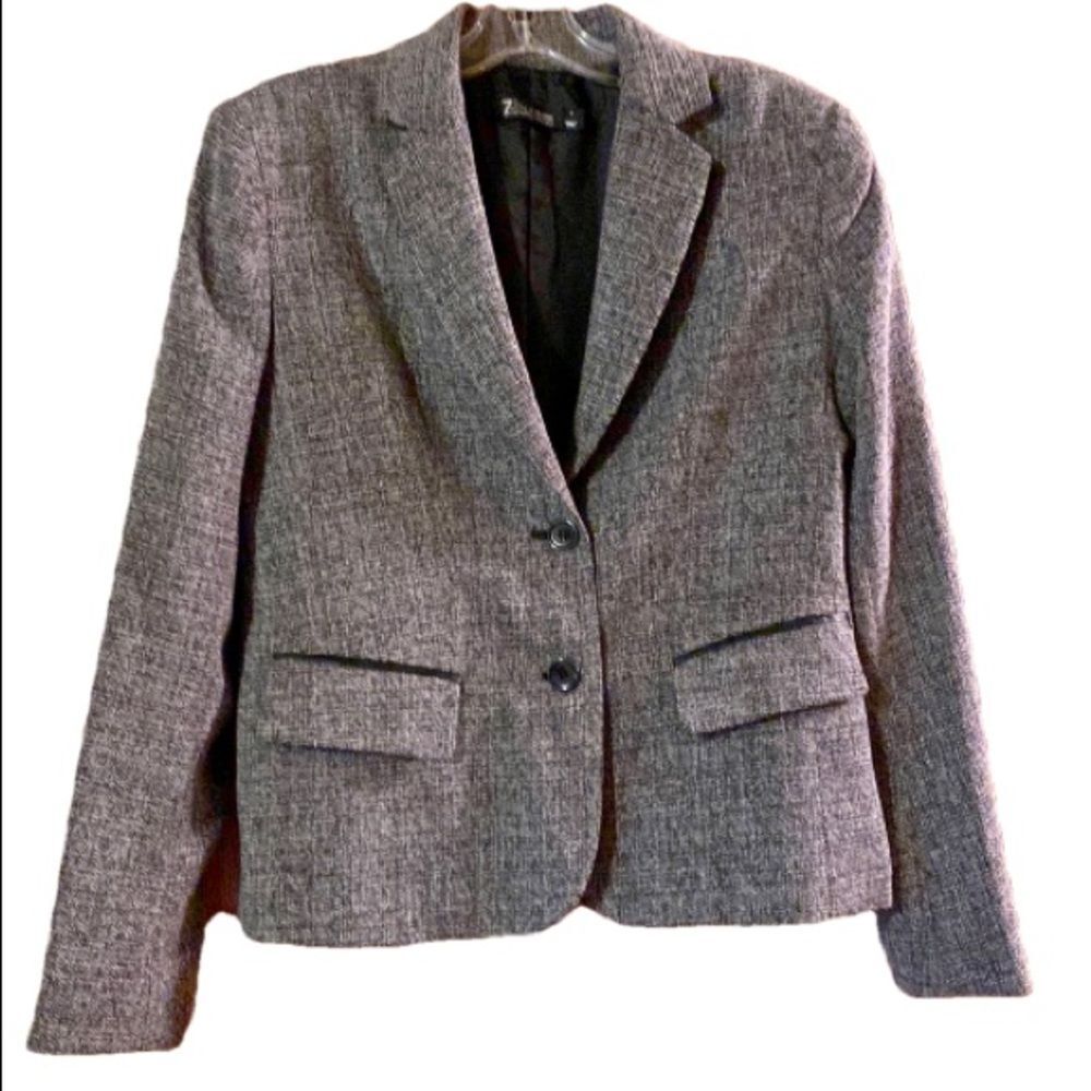 New York & Company 7th Avenue Suiting Collection Gray Twill Blazer